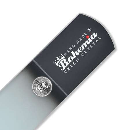 Пилка для ног BOHEMIA Czech Glass Nail Files 160 мм черная с логотипом