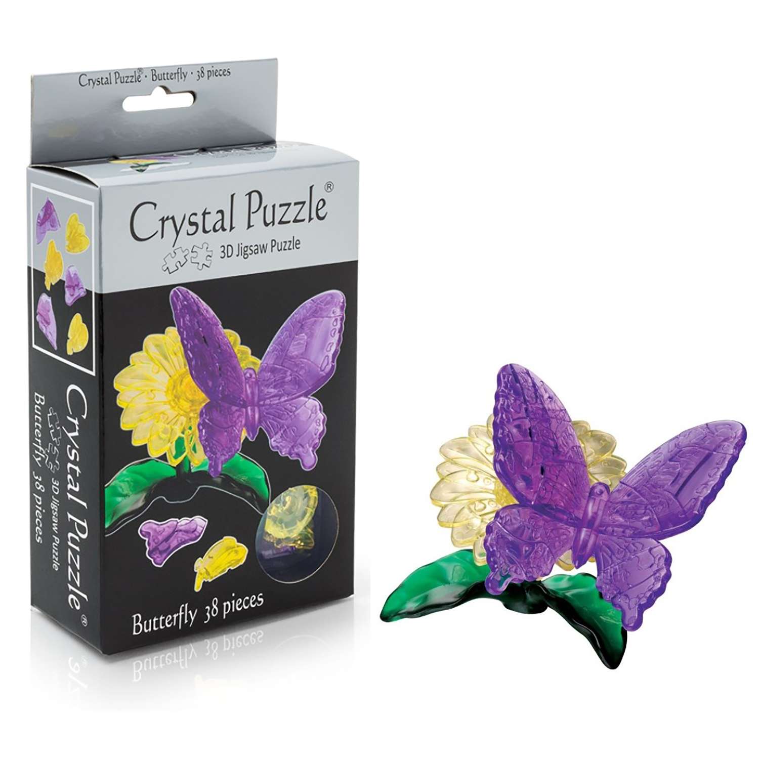 3D-пазл Crystal Puzzle IQ игра для девочек кристальная Бабочка 38 деталей - фото 5