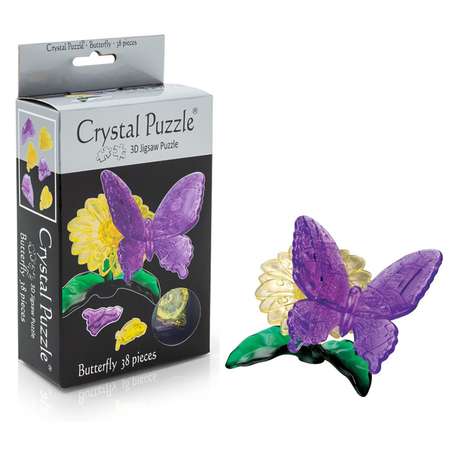 3D-пазл Crystal Puzzle IQ игра для девочек кристальная Бабочка 38 деталей