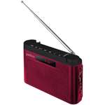 Радиоприемник Perfeo цифровой ТАЙГА FM+ 66-108МГц MP3 встроенный аккумулятор USB бордовый I70RED