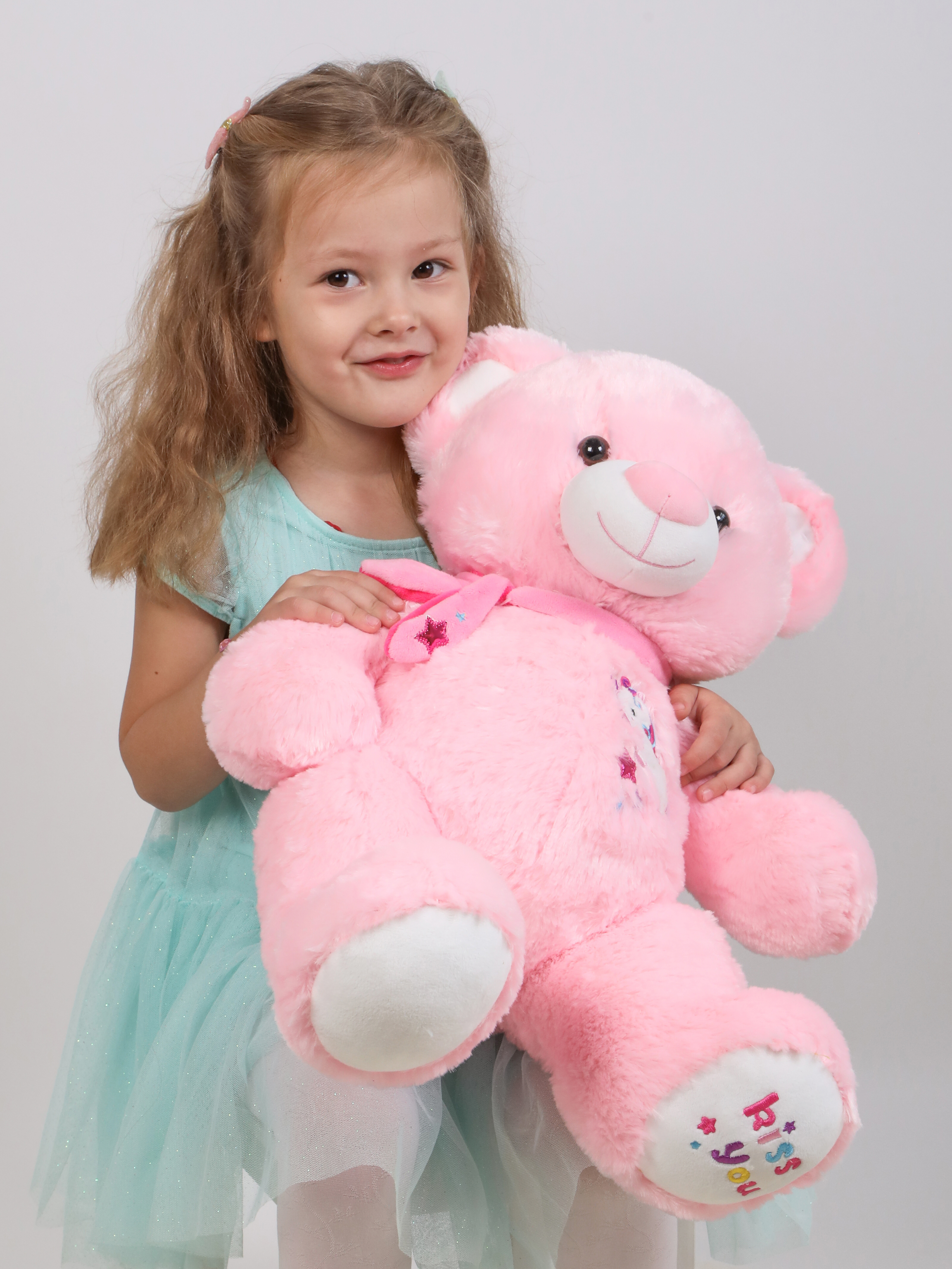 Мягкая игрушка Fluffy Family Мишка Единорог 40 см розовый - фото 3