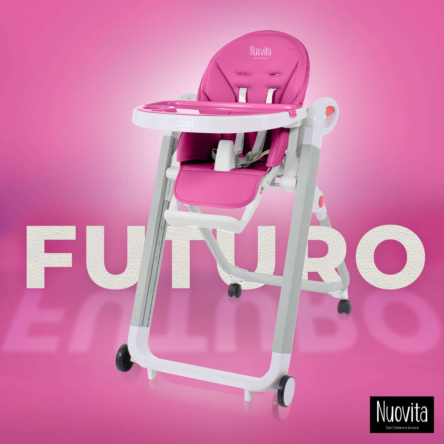 Стульчик для кормления Nuovita Futuro Bianco Пурпурный - фото 2
