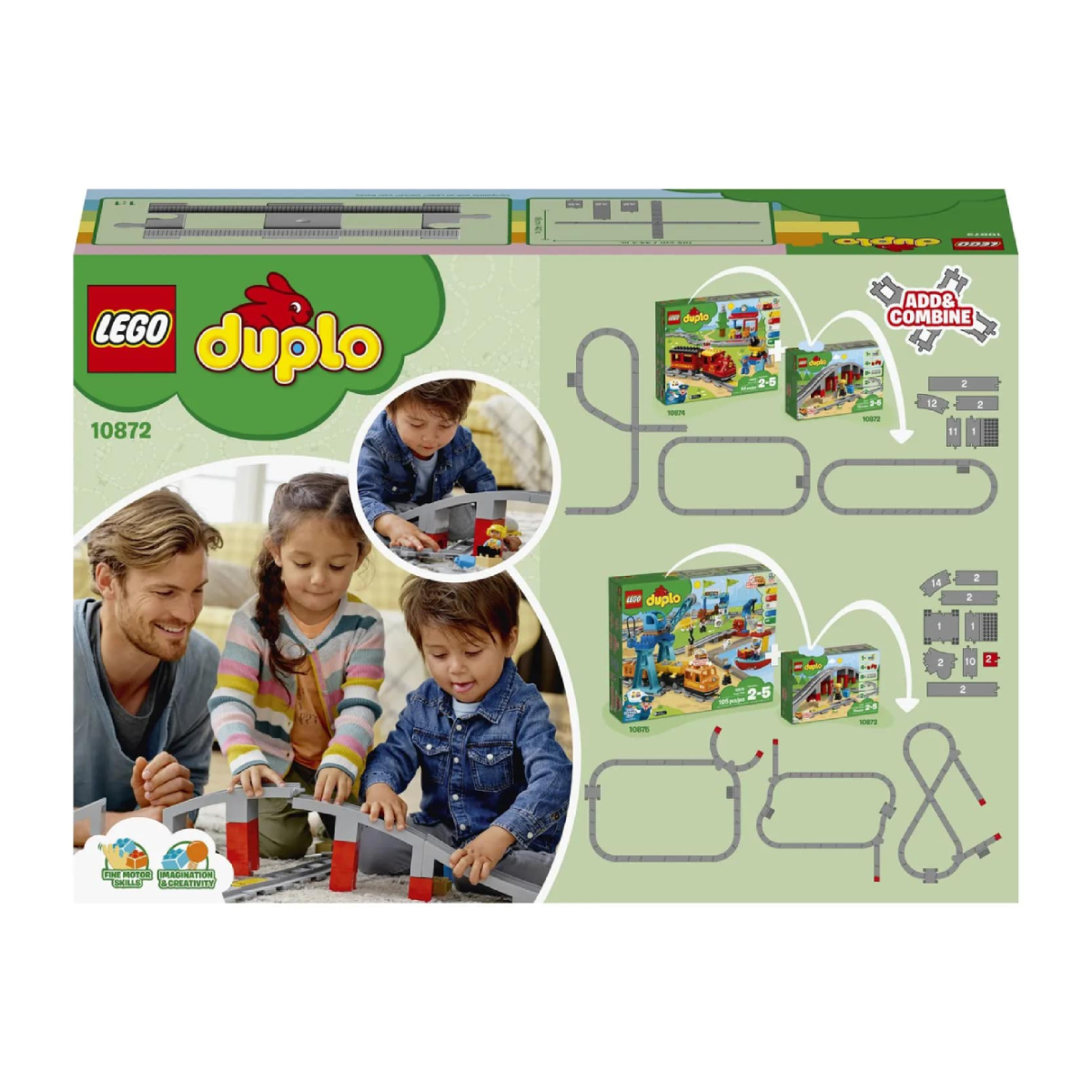 Конструктор LEGO DUPLO Town Железнодорожный мост 10872 - фото 2