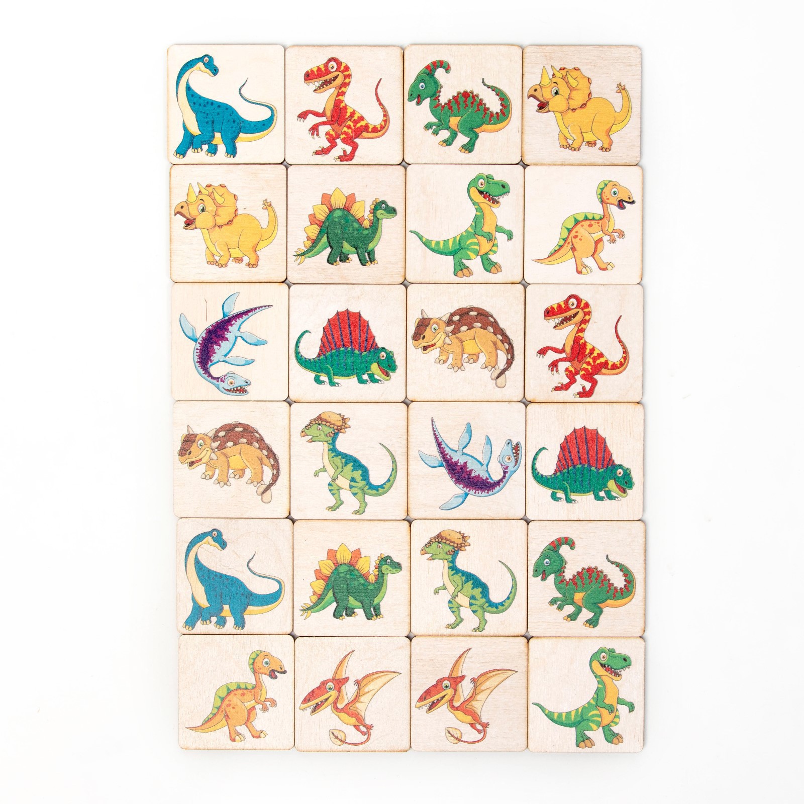 Мемори Sima-Land «Динозавры» 24 деревянных элемента - фото 2