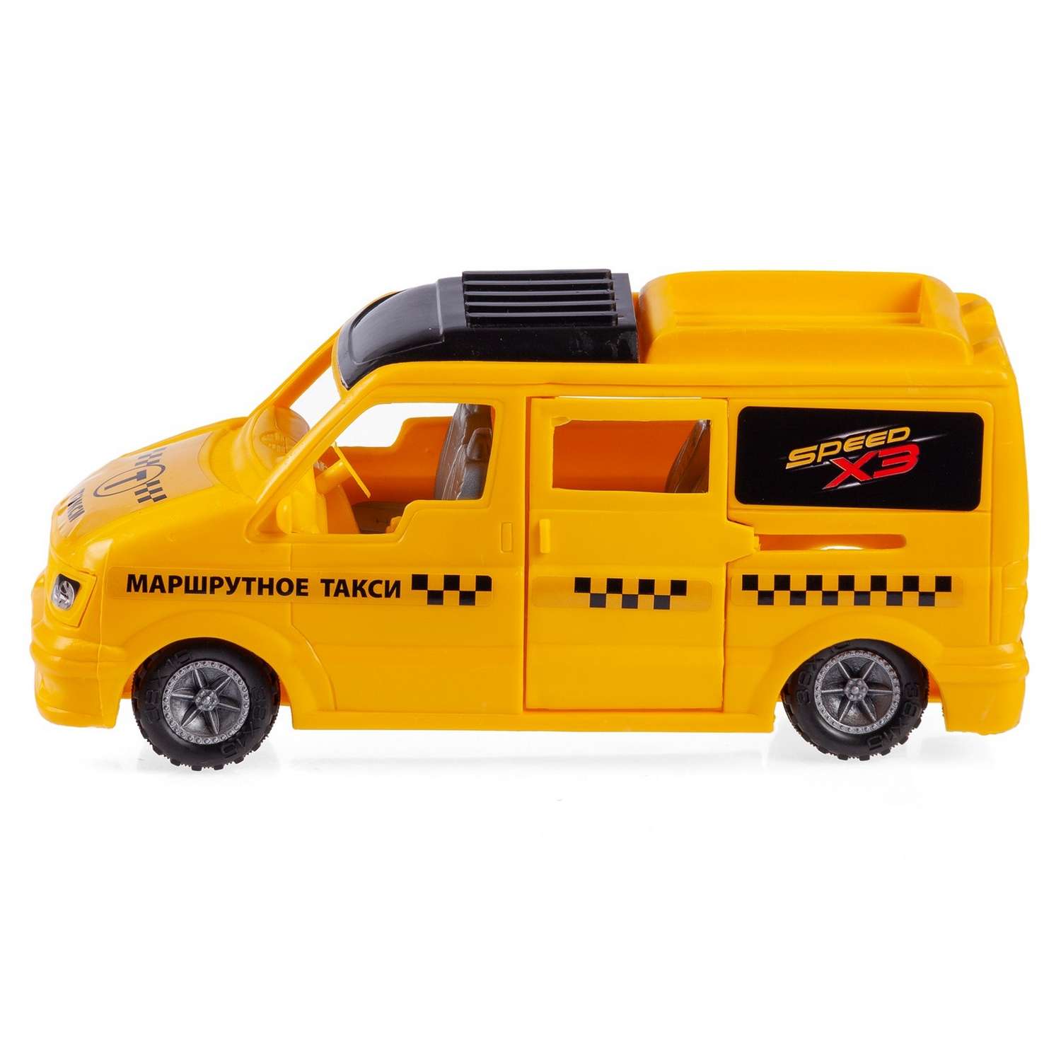 Машинка Юг-Пласт Микроавтобус Такси пластик 7052/3 - фото 4