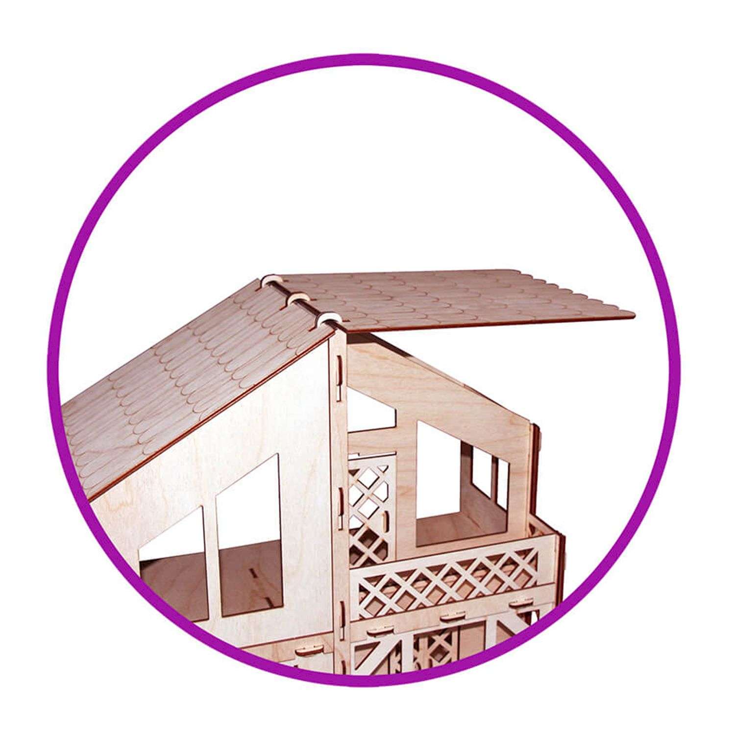Конструктор Paremo Дачный кукольный домик с гаражом 90 элементов PD218-07 - фото 4