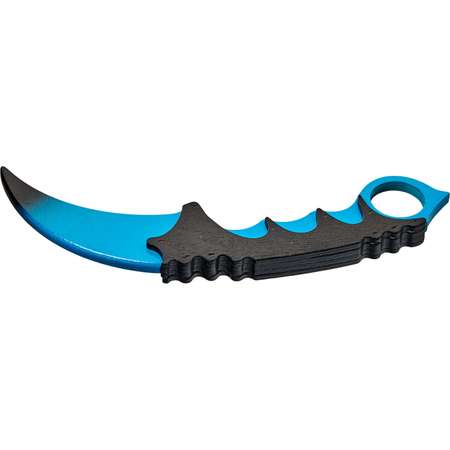 Нож-керамбит MASKME Сверхпрочные градиент голубой деревянный