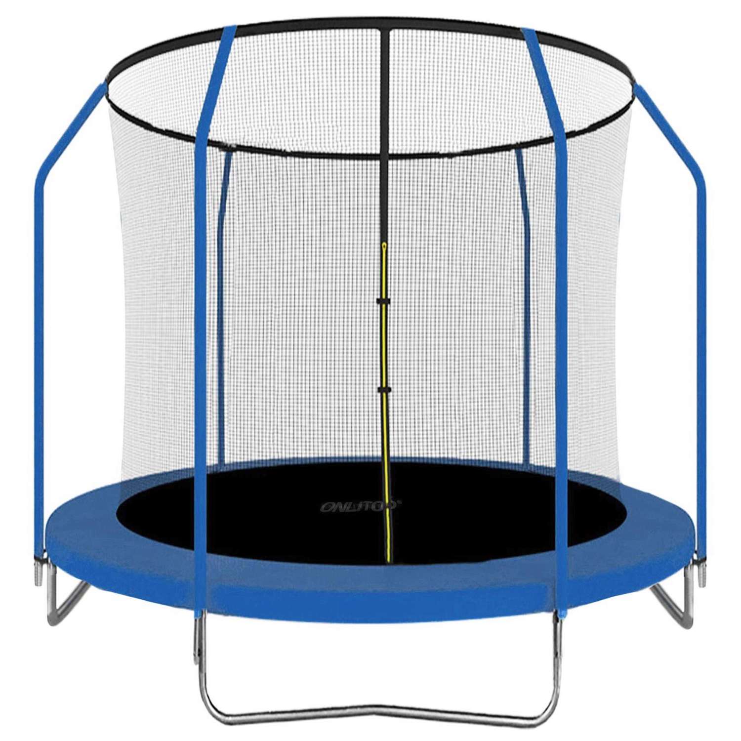Батут ONLITOP d=244 см. с внутренней защитной сеткой. цвет синий - фото 1