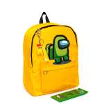 Рюкзак O GO Жёлтый Амонг Ас с брелоком и карандашами