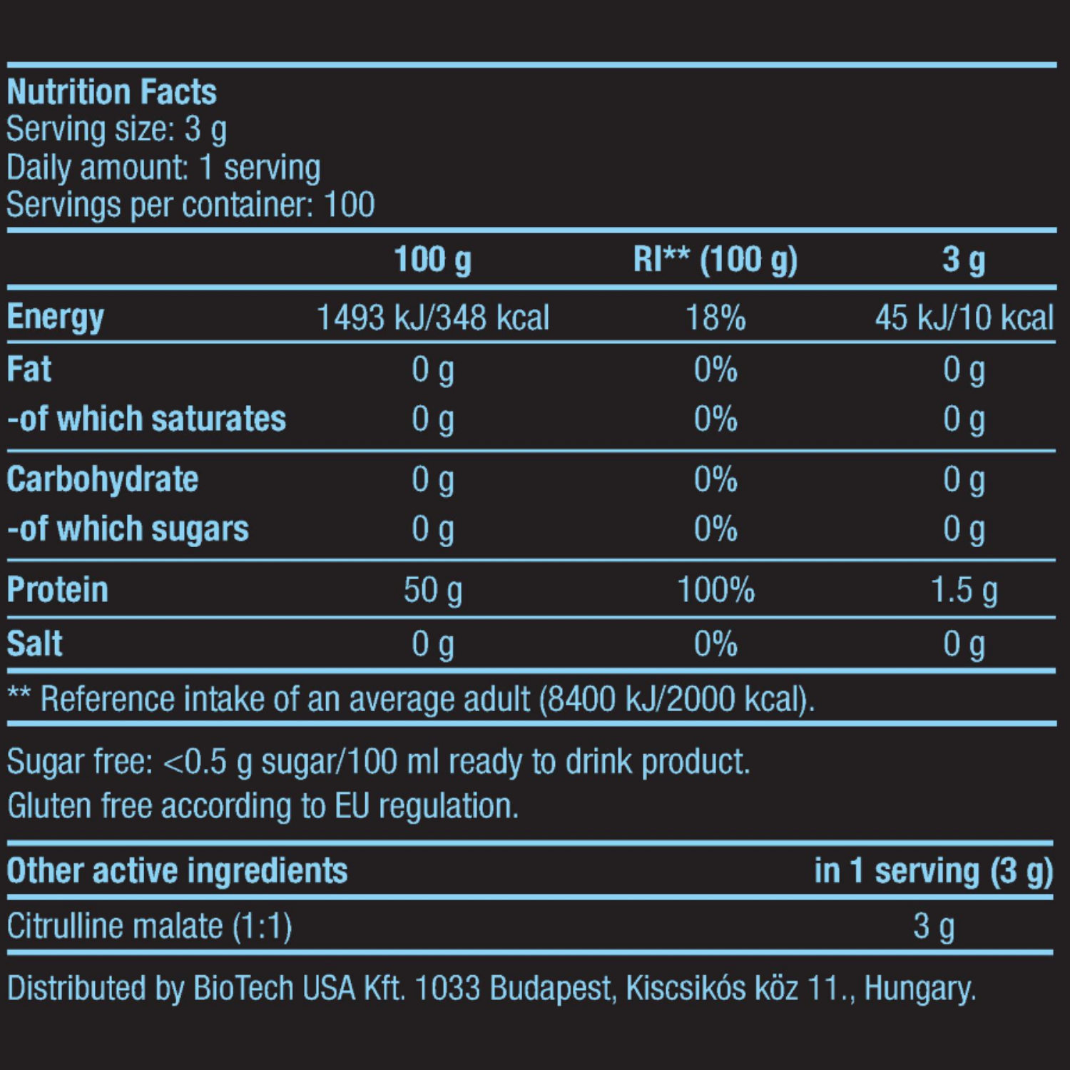 L-цитруллин малат BiotechUSA Citrulline Malate 300 г. Без вкуса - фото 3