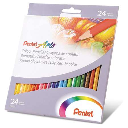 Карандаши  Pentel цветные Colour pencils 24 штуки