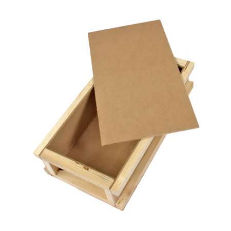Коробка подарочная деревянная Grand Gift посылка 40х20.5х9.5см с наполнителем и шнуром