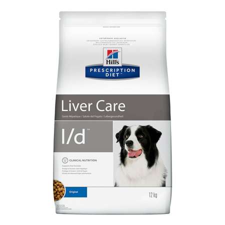 Корм для собак HILLS 12кг Prescription Diet l/d Liver Care для поддержания здоровья печени сухой