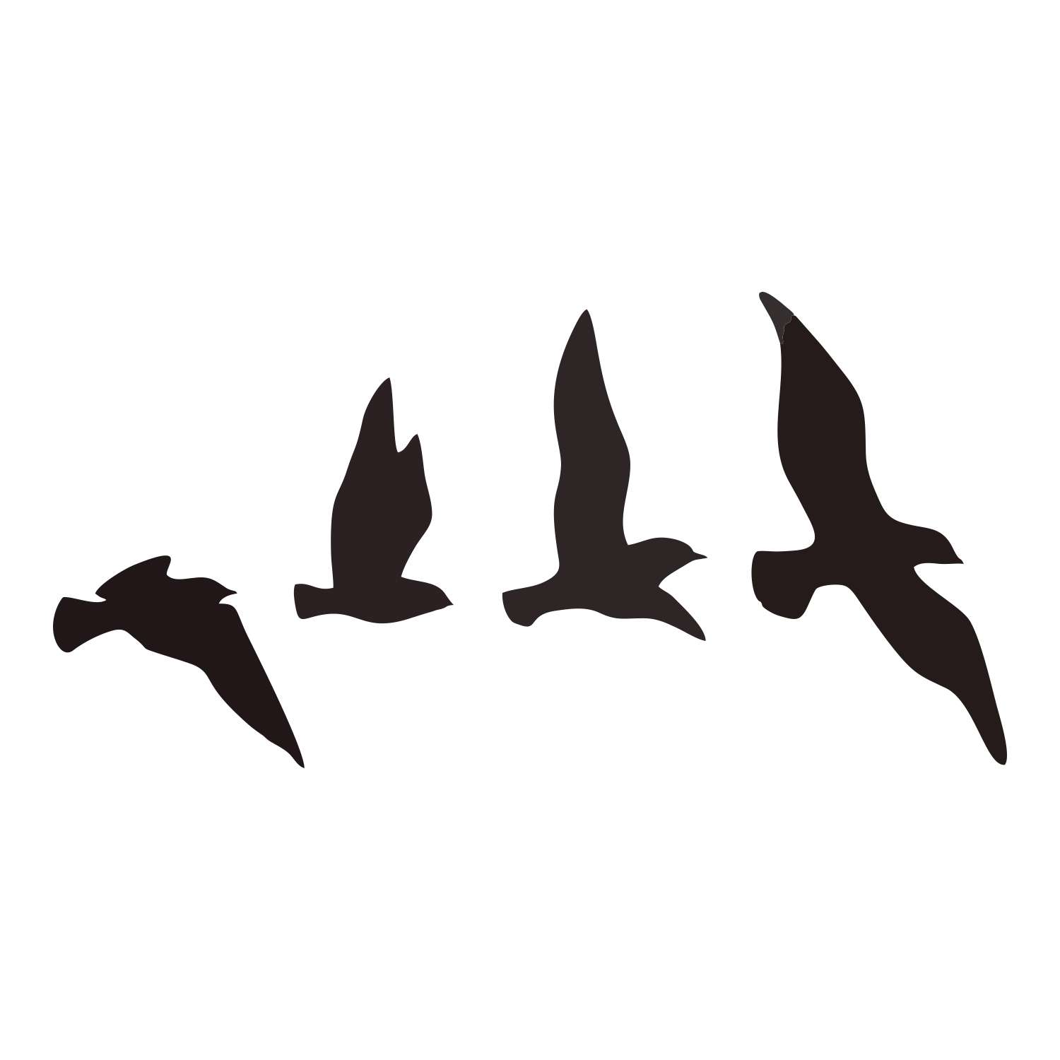 Панно настенное Afi Design Птицы мини Черное - фото 1