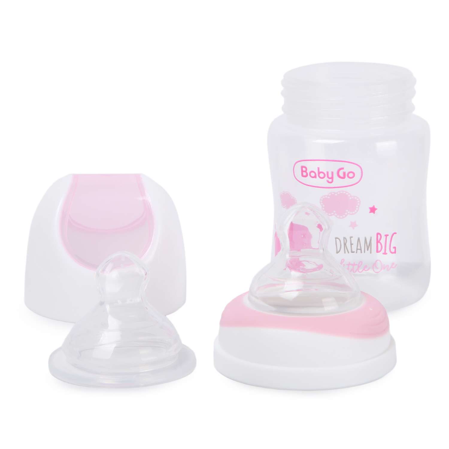 Бутылочка BabyGo широкое горлышко 125 мл Pink Z-002 - фото 3