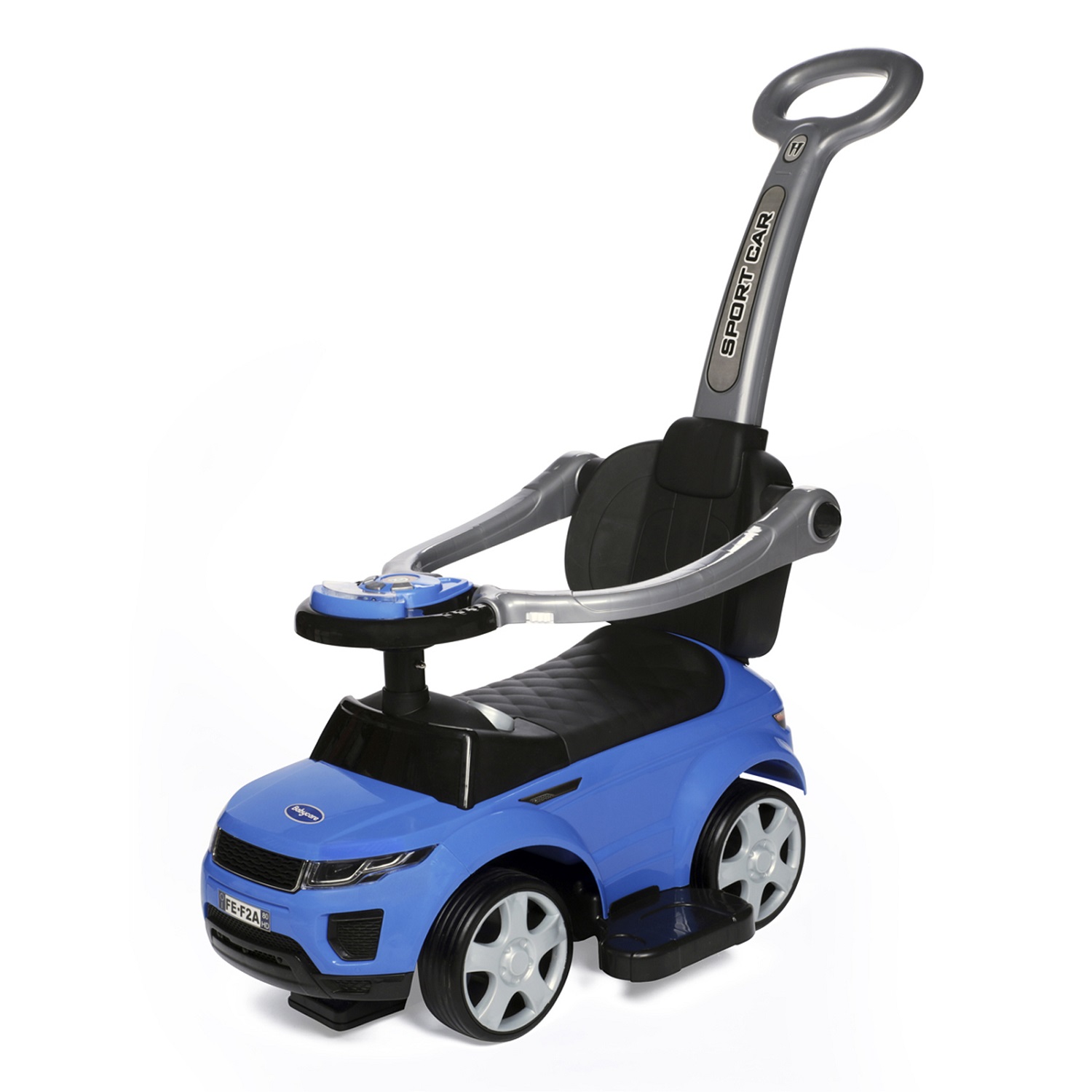 Каталка детская BabyCare Sport car (резиновые колеса) Синий - фото 1