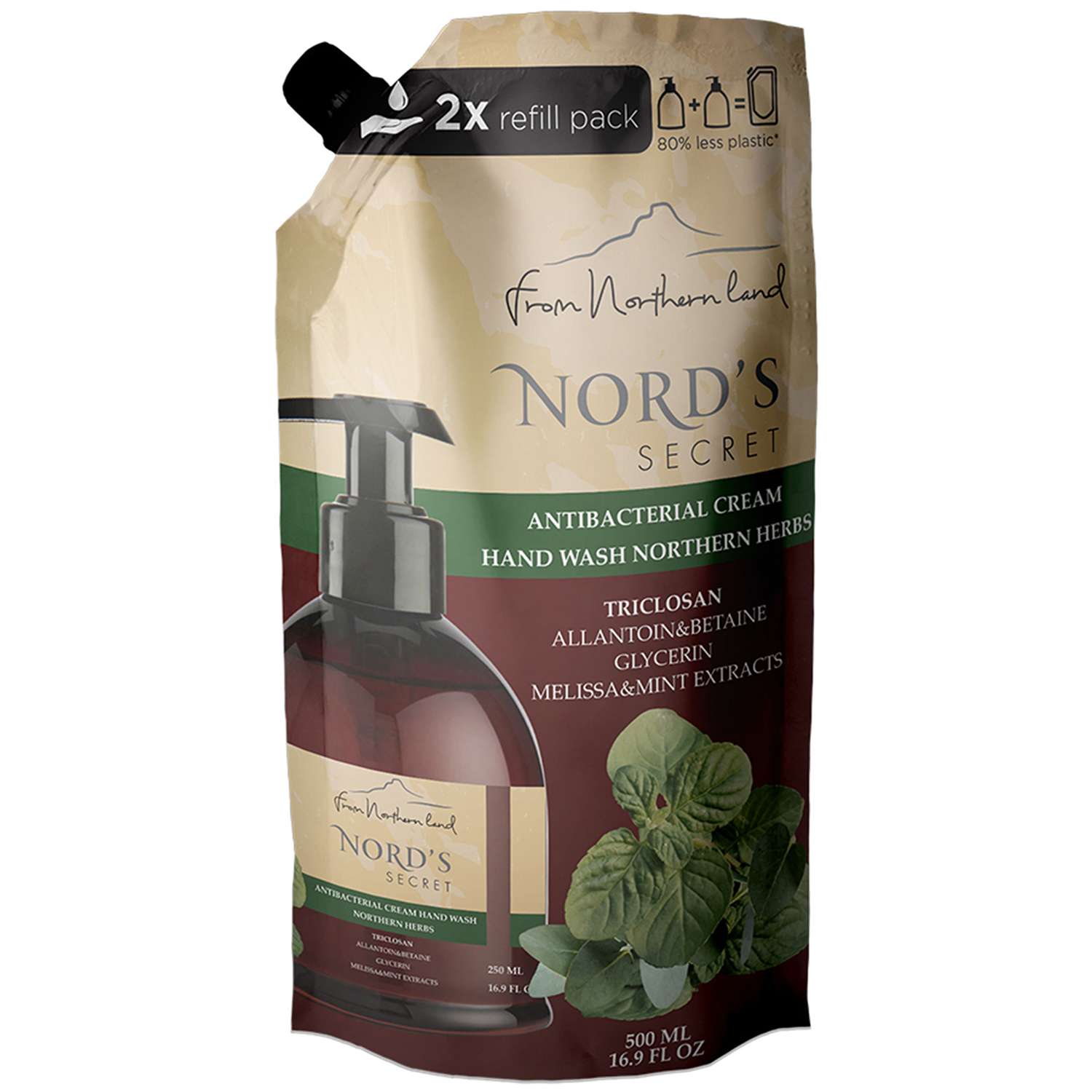 Крем-мыло для рук NORD'S SECRET с антибактериальным эффектом Северные травы 500 мл - фото 1