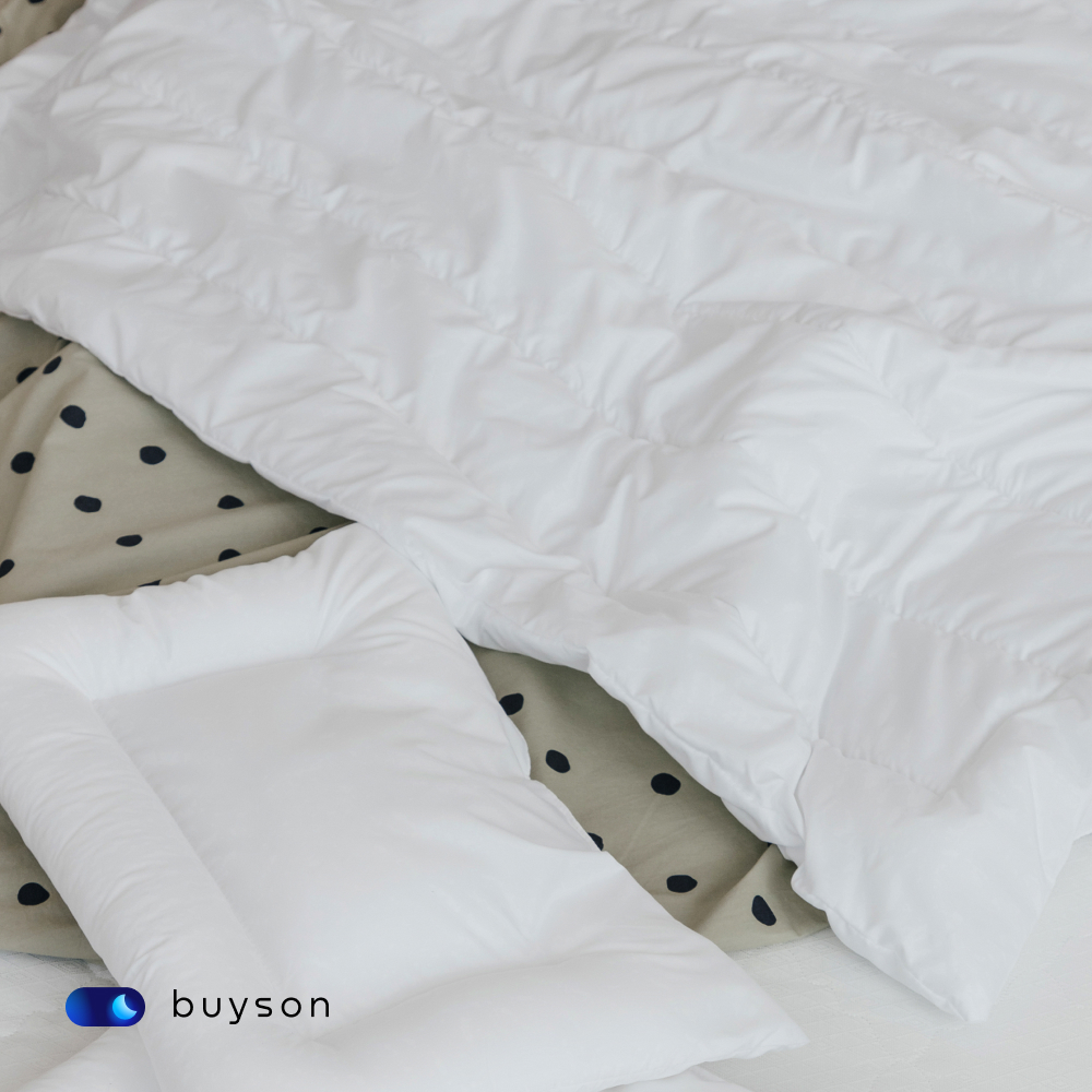 Одеяло buyson BuySweet 140х105 см с наполнителем полиэфирное волокно белое - фото 10