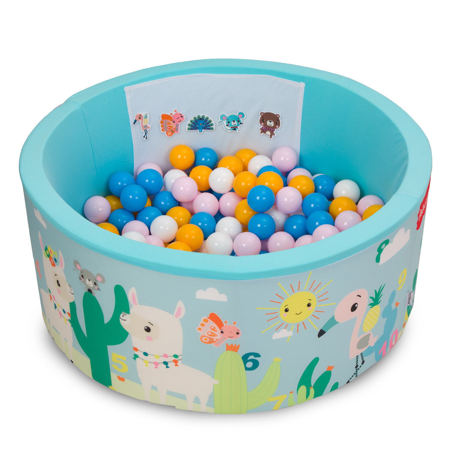 Бассейн Hotenok сухой Fisher Price Изучаем цифры в саванне 40 см 200 шаров Sbh149SP_FP - фото 1