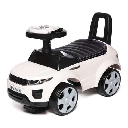 Каталка BabyCare Sport car кожаное сиденье белый