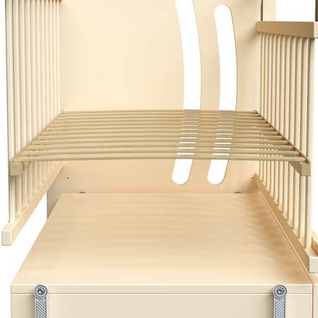 Детская кроватка ВДК Wind tree прямоугольная, продольный маятник (слоновая кость)
