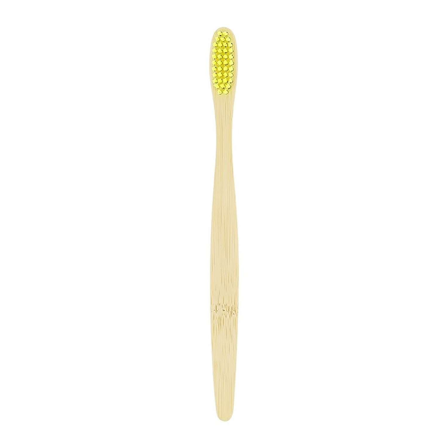 Щетка зубная LP CARE Dental бамбуковая желтая средней жесткости - фото 5