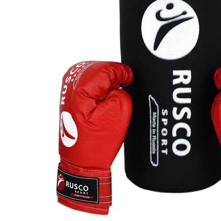 Набор для бокса RuscoSport черно-красный 6 OZ