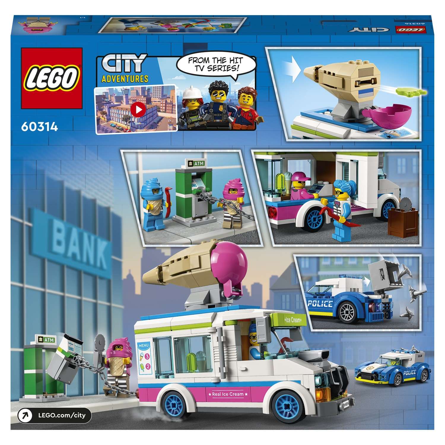 Конструктор LEGO City Police Погоня полиции за грузовиком с мороженым 60314 - фото 3