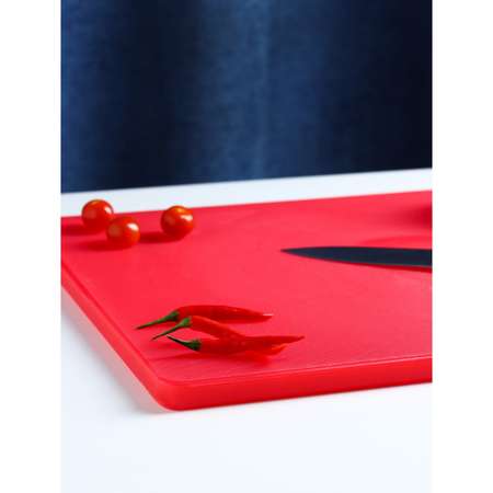 Доска Доляна профессиональная разделочная 50×35×1 8 см цвет красный