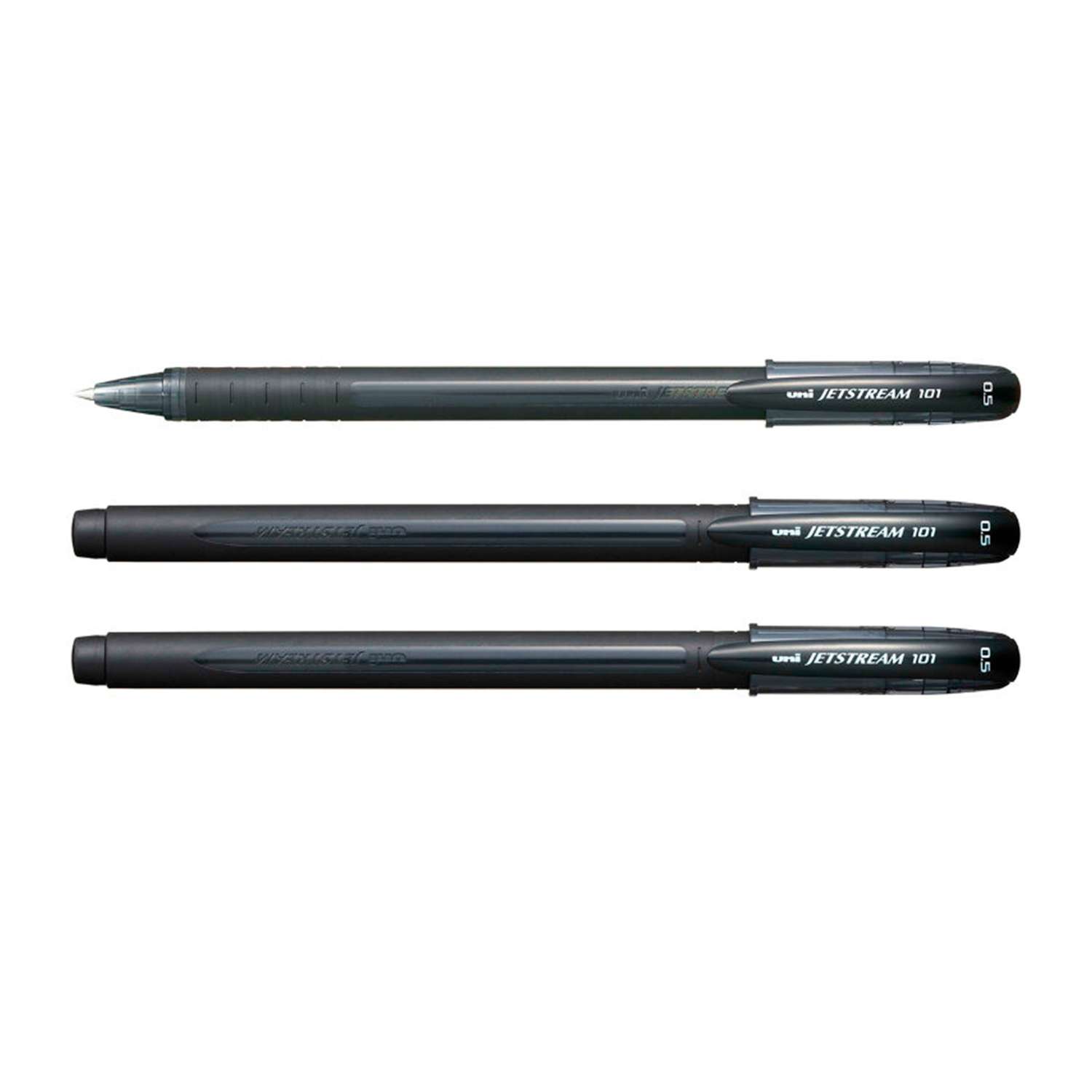 Ручка шариковая UNI Jetstream SX-101-05 черный 0.5 мм. 3 шт - фото 1