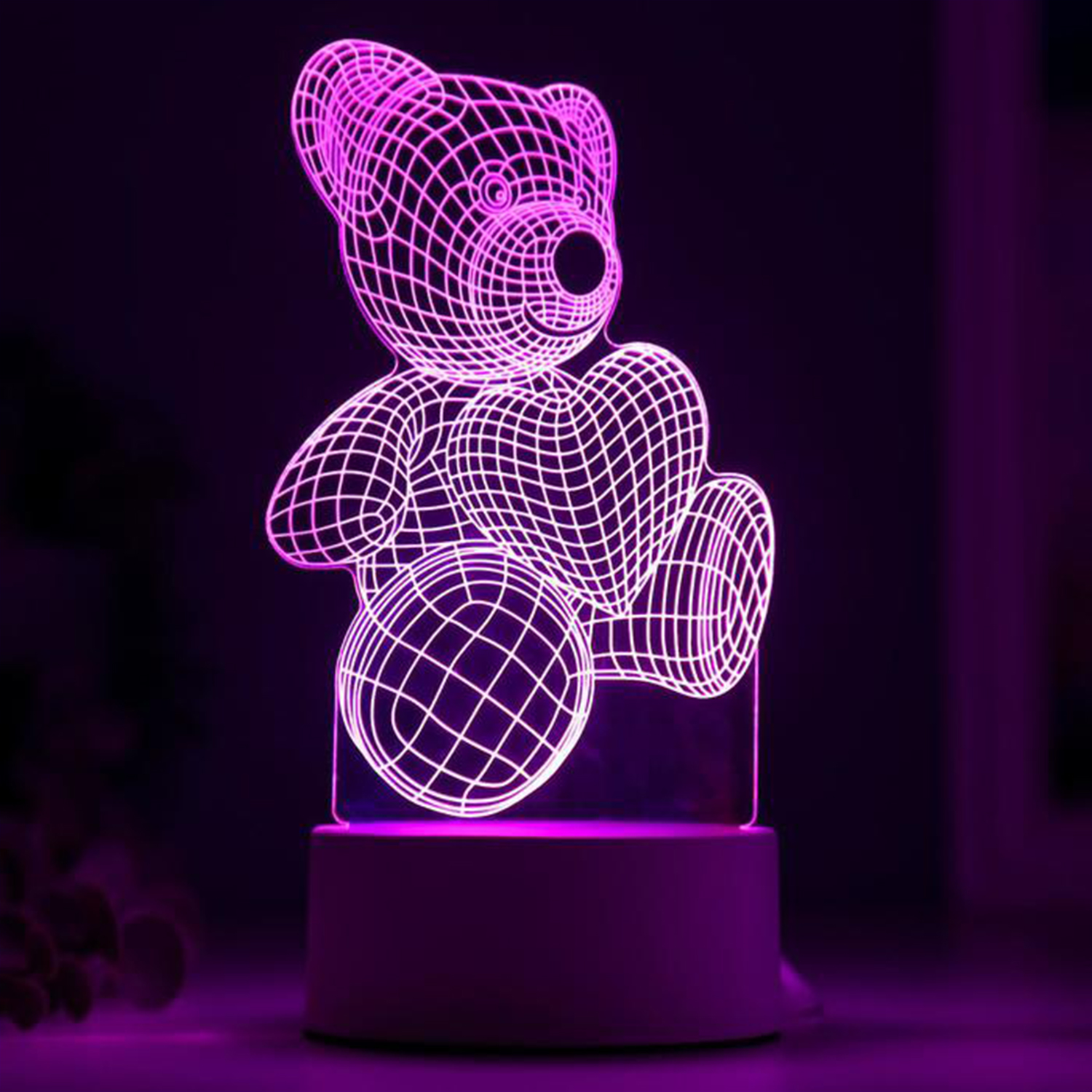 Светильник MINI-TOYS Мишутка с сердцем LED RGB - фото 4
