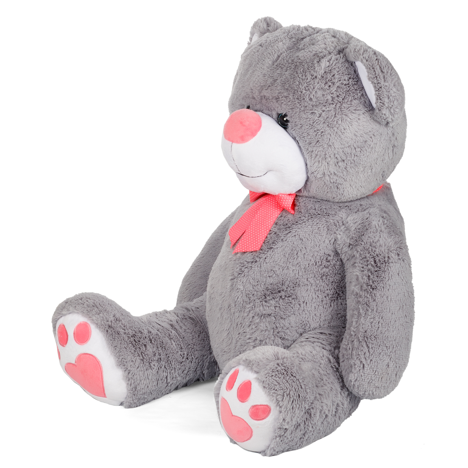 Мягкая игрушка Тутси Медведь Лапочкин игольчатый 80 см серый - фото 5