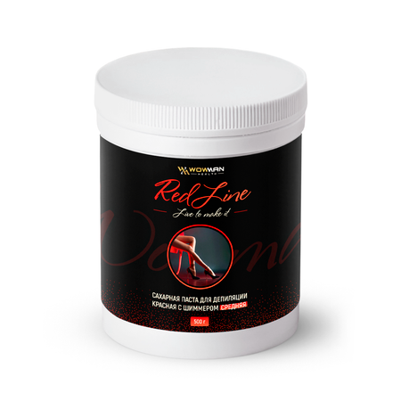 Сахарная паста WowMan REDLine Sugar Red 500 для шугаринга и депиляции классическая средняя красная