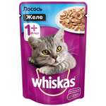 Корм влажный для кошек Whiskas 85г желе с лососем пауч