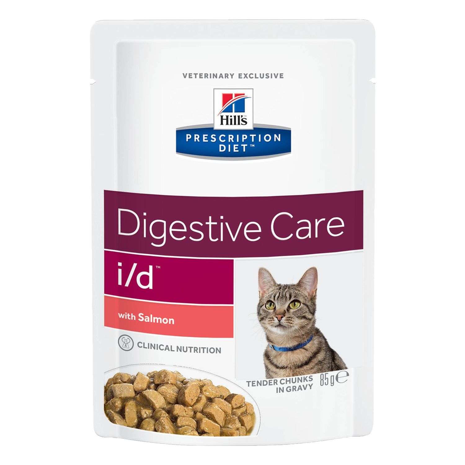 Корм для кошек HILLS 85г Prescription Diet i/d Digestive Care для здоровья ЖКТ с лососем пауч - фото 1