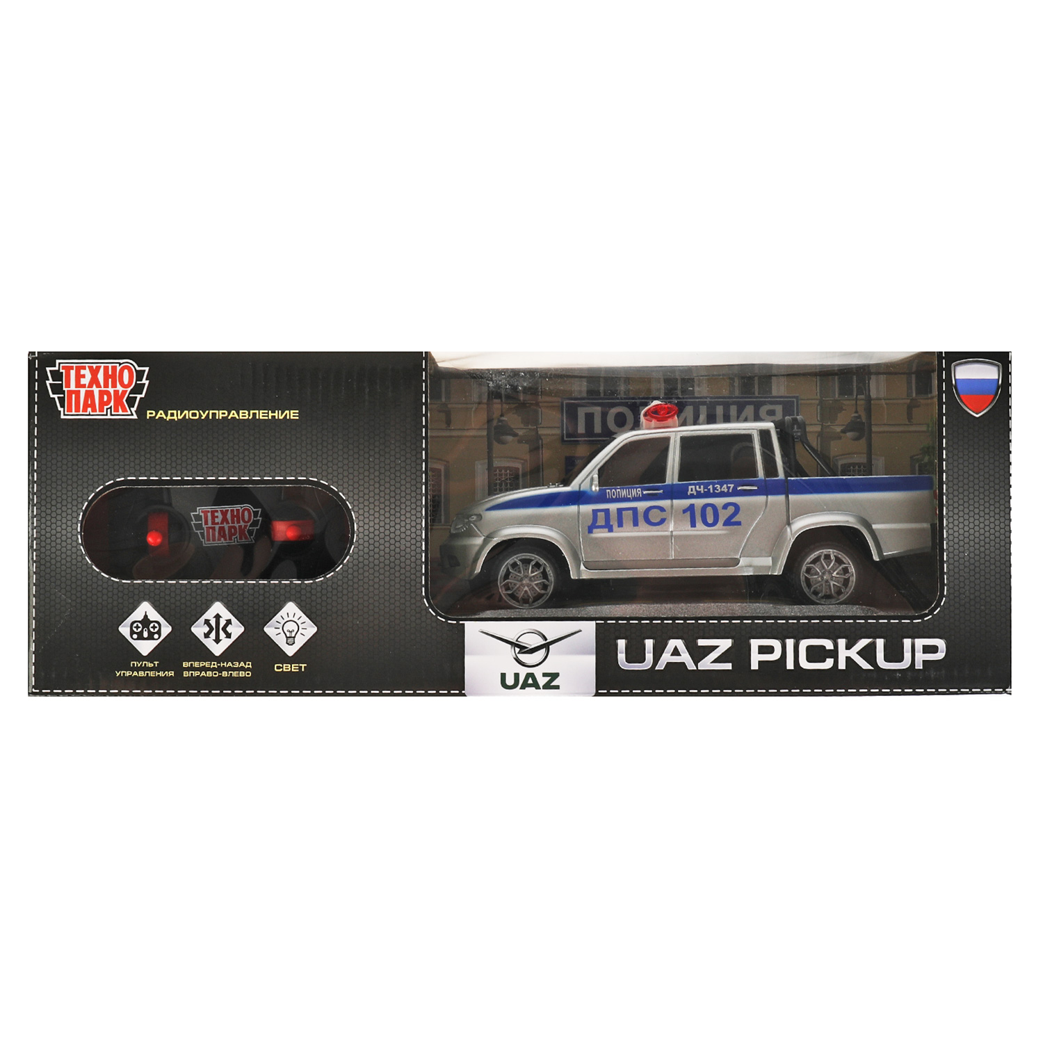 Машина Технопарк РУ Uaz Pickup Полиция 325160