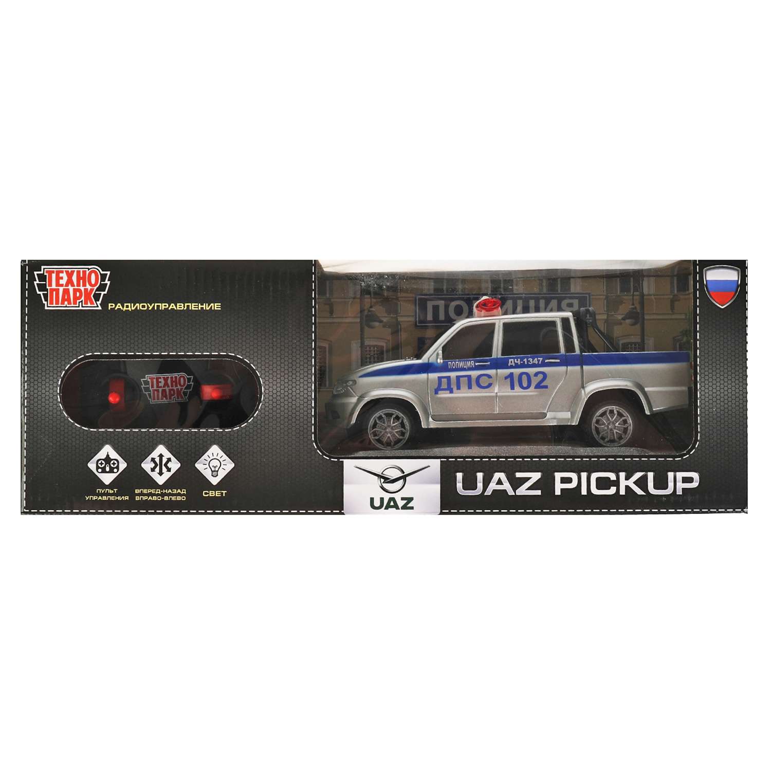 Машина Технопарк РУ Uaz Pickup Полиция 325160 325160 - фото 2