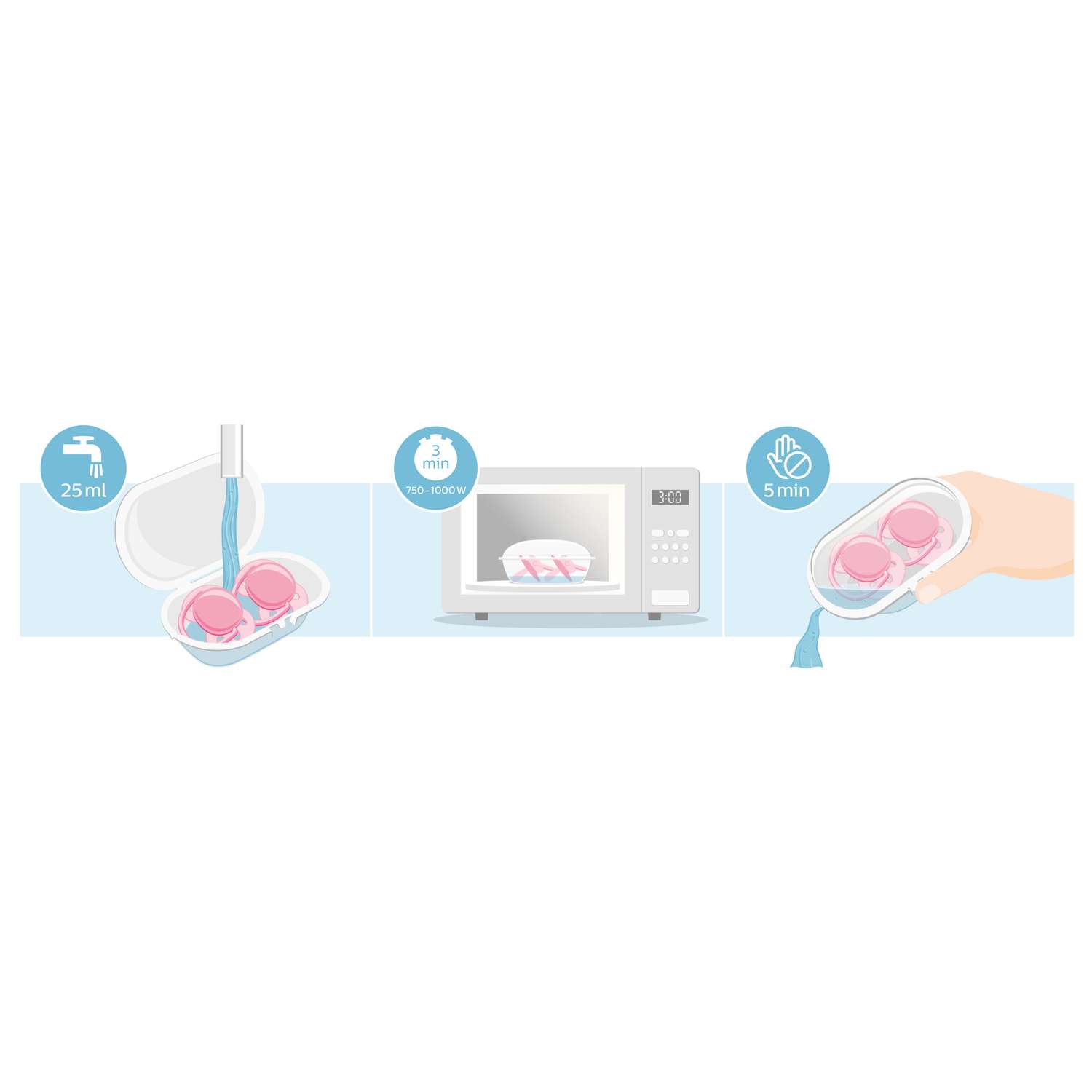 Пустышка Philips Avent Ultra Soft с футляром для стерилизации с 6 до 18месяцев SCF528/12 - фото 5