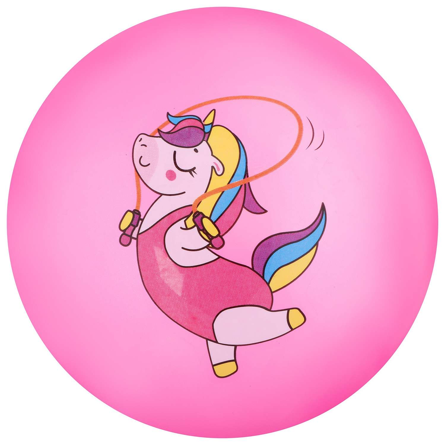 Мяч Zabiaka детский «Единорожка со скакалкой» d=22 см 60 г цвет розовый - фото 1