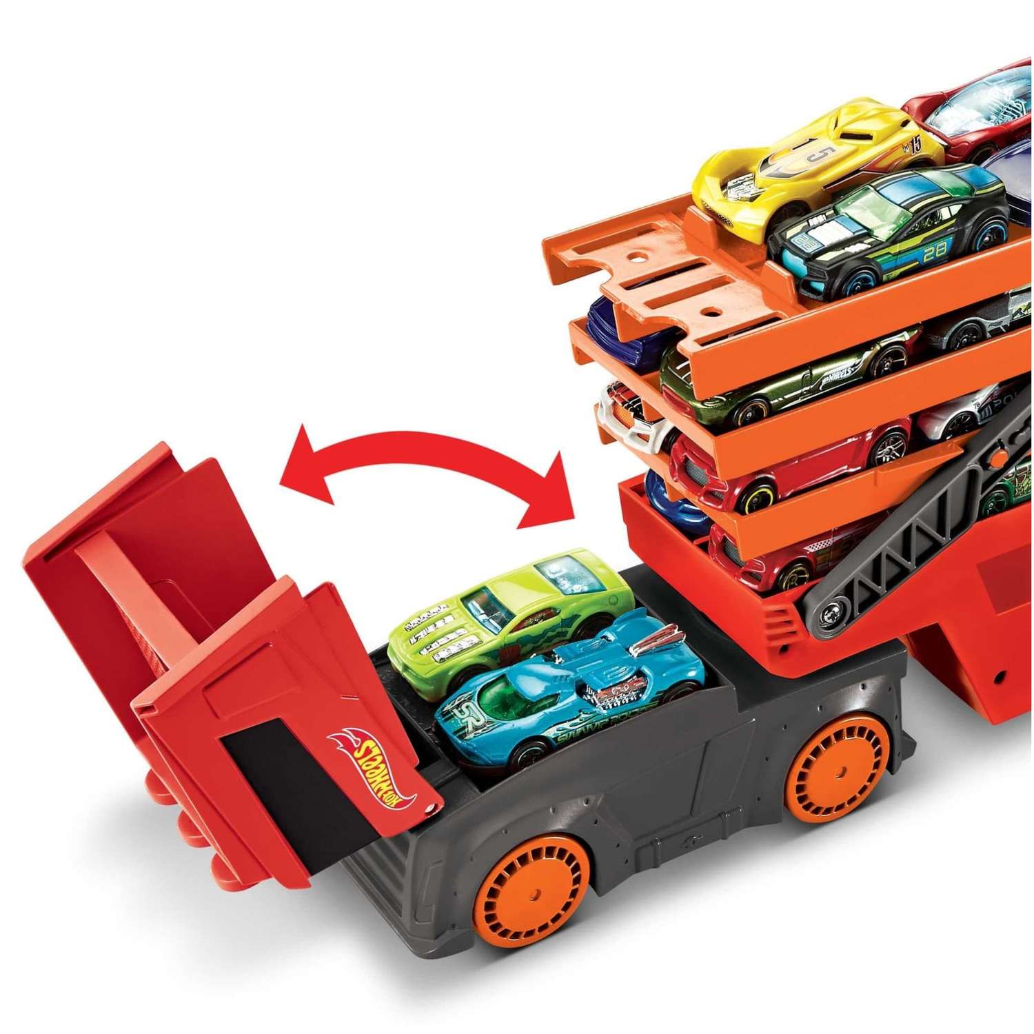 Hot wheels грузовик автотрек gvg37. Автовоз hot Wheels ghr48. Автовоз hot Wheels на 50. Хот Вилс ghr48 мега-грузовик. Автовоз hot Wheels Mega Hauler на 50 машинок.