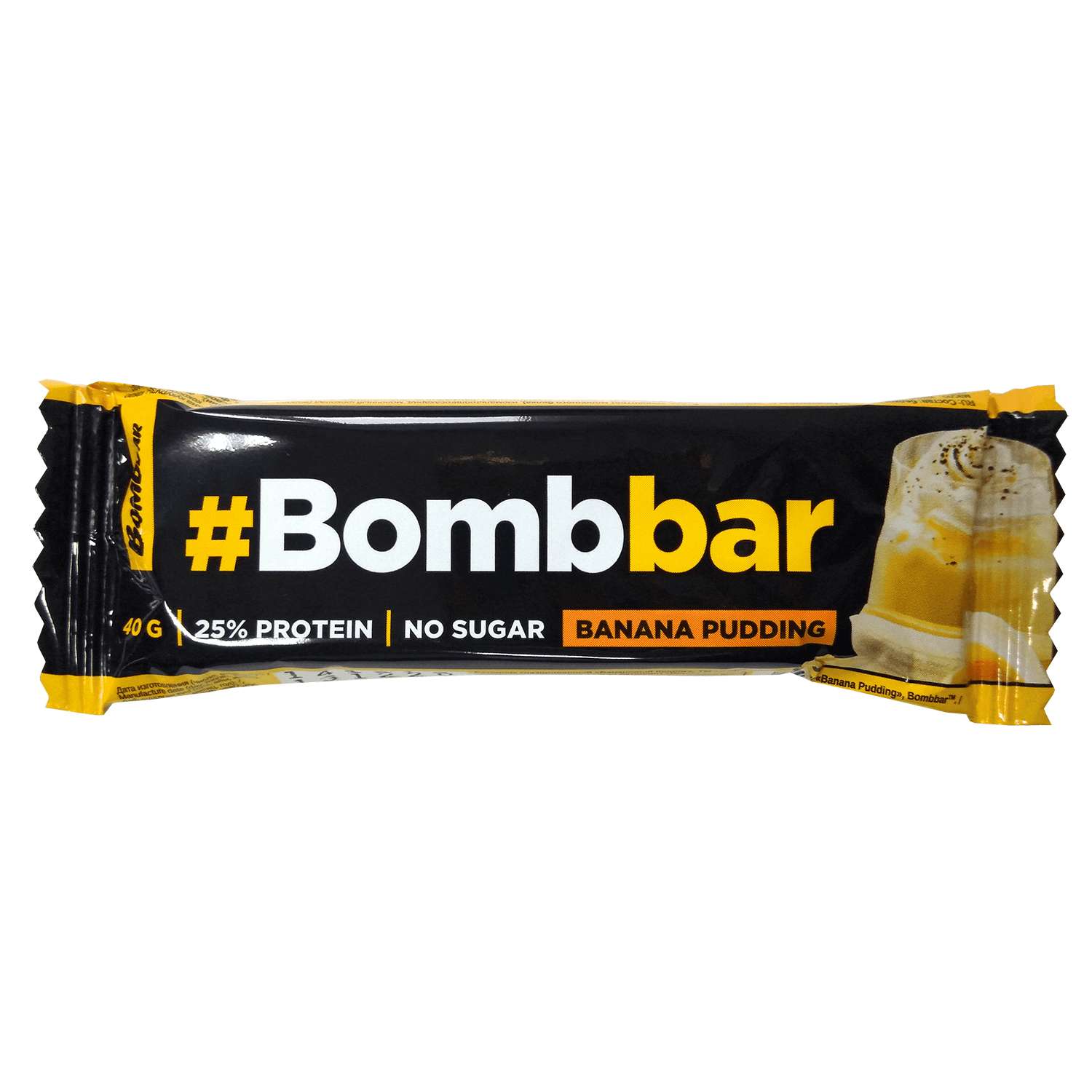 Батончик Bombbar протеиновый Банановый пудинг в шоколаде 40г - фото 1