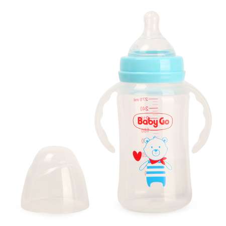 Бутылка BabyGo с широким горлом 270мл Blue B2-4000