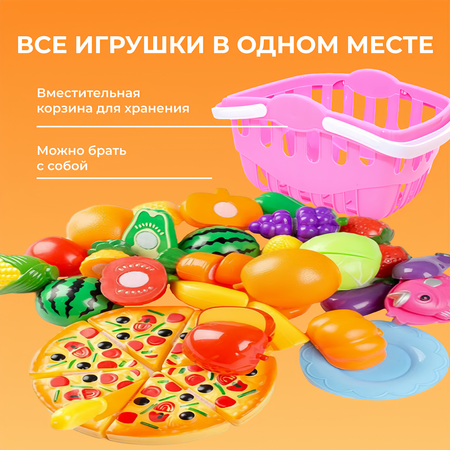 Игровой набор TrendToys тележки и корзинки, продукты