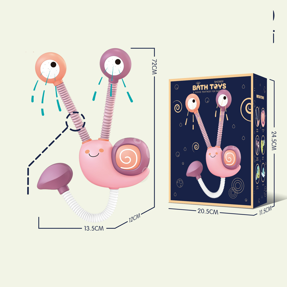 Игрушка для купания Kribly Boo Улитка с функцией душа цвет розовый - фото 6