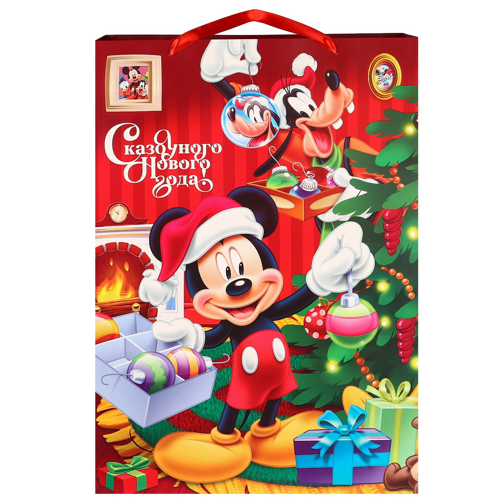 Пакет Disney ламинат вертикальный «Сказочного Нового года!» 50х70х19 см Микки Маус и его друзья - фото 2