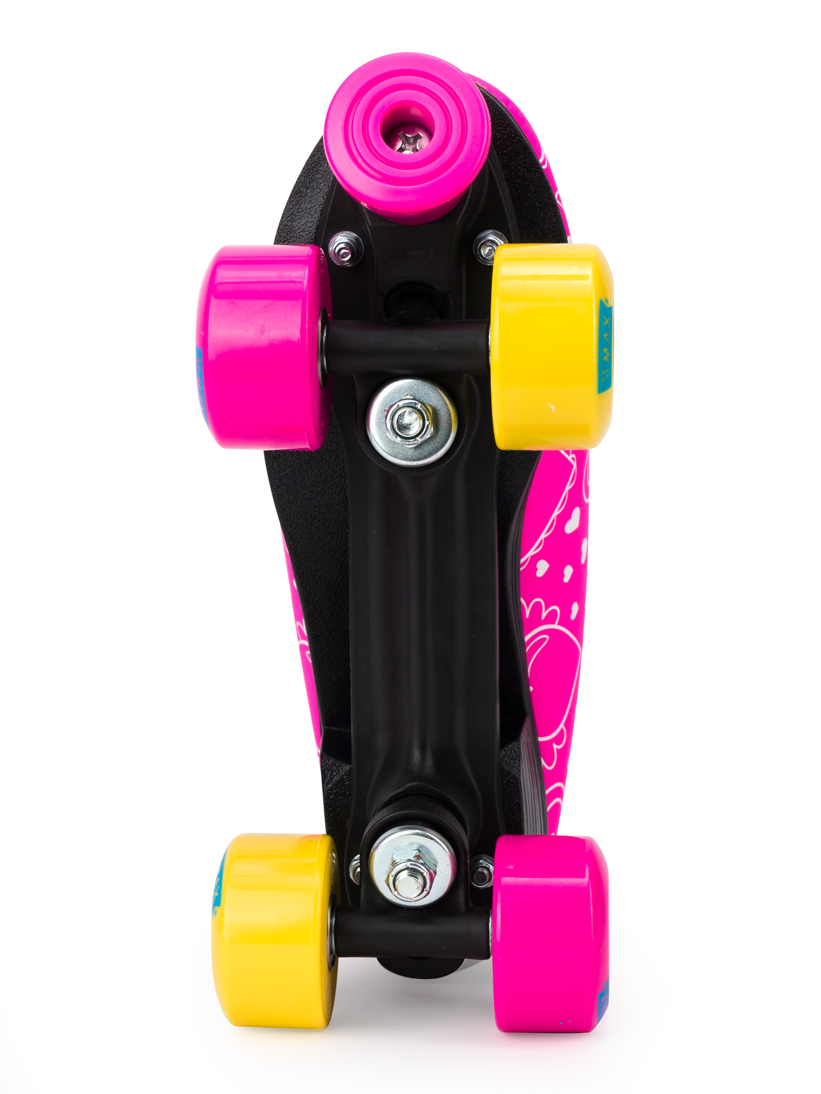 Роликовые коньки SXRide Roller skate YXSKT04BLPN36 цвет розовые с белыми сердечкам размер 36 - фото 4