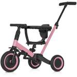 Беговел-велосипед R-Wings с родительской ручкой розовый