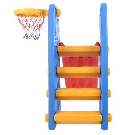 Центр игровой Edu Play Горка Друзья с баскетбольным кольцом Синий-Красный-Желтый WJ-312