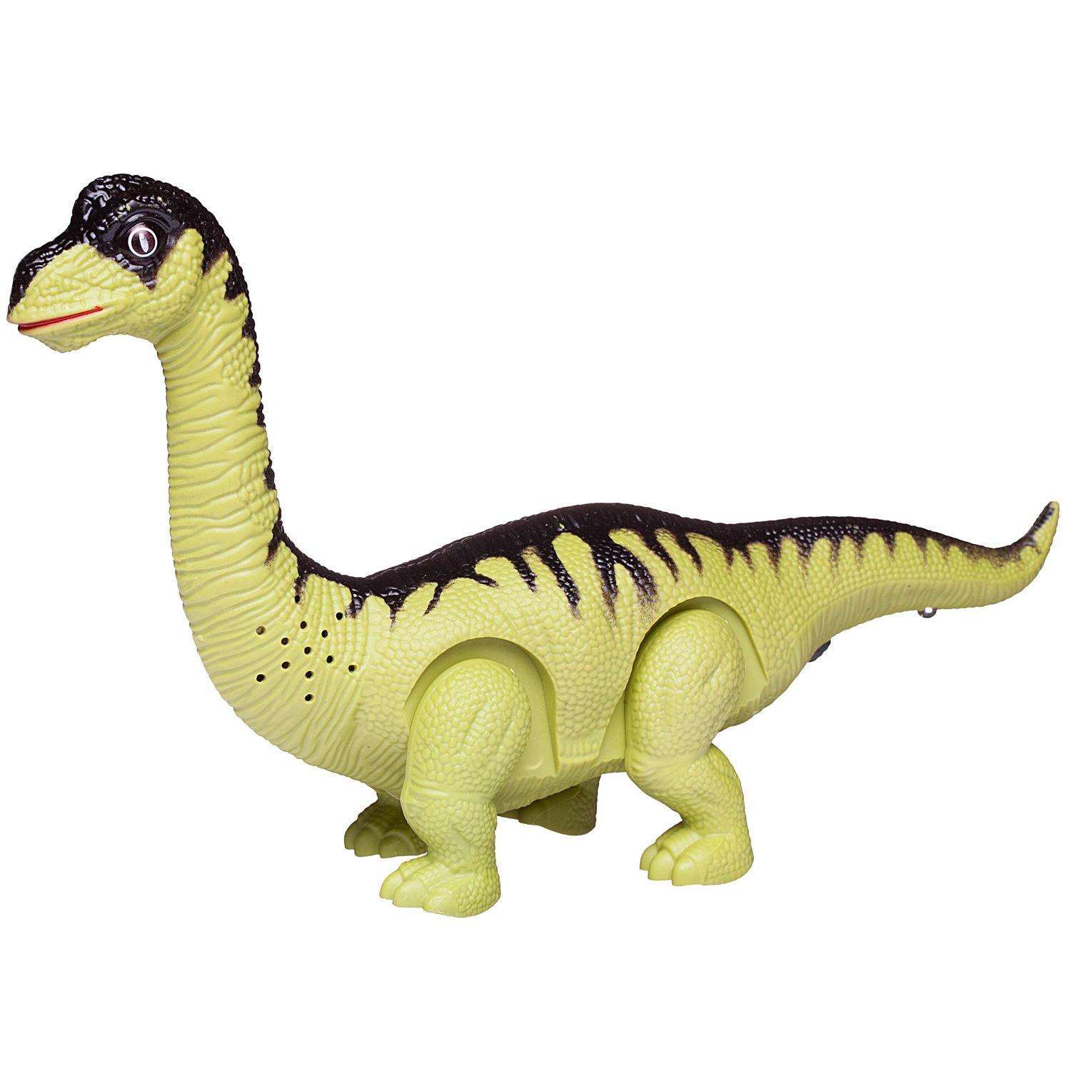 Динозавр Брахиозавр Junfa зеленый электромеханический свет звук - фото 4