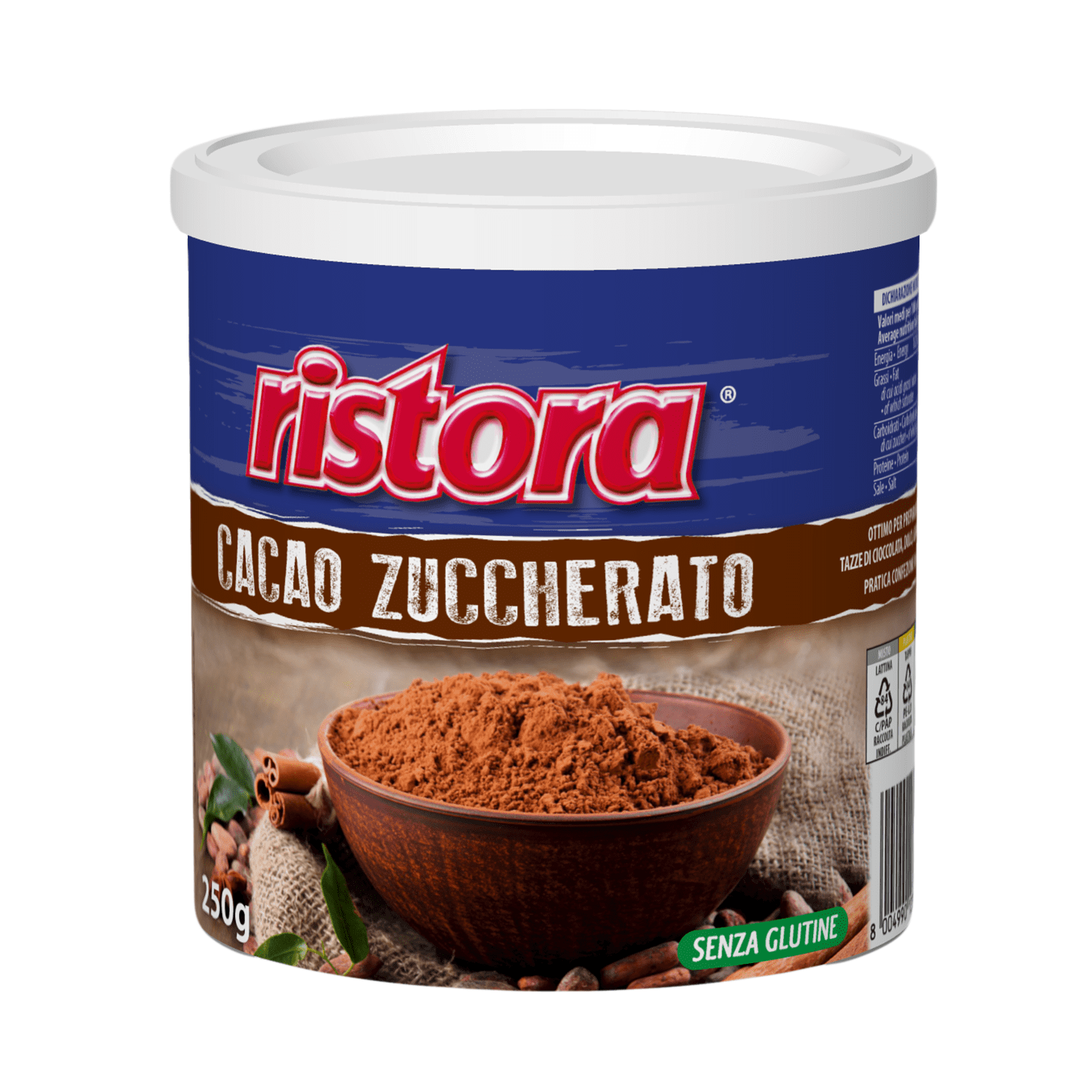 Какао RISTORA растворимый Cacao zuccherato 250 гр - фото 1